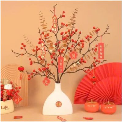 Set bình hoa đào đông K- House Smart