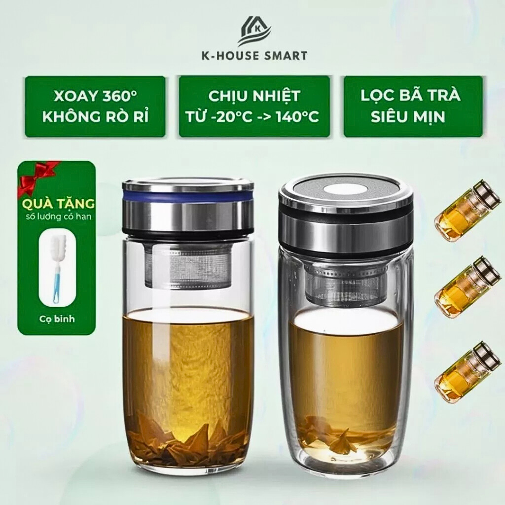 Bình pha trà thuỷ tinh cao cấp TAVO của K- House Smart