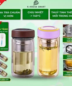 Bình pha trà thủy tinh cao cấp Woody của K- House Smart
