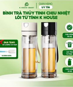 Bình nước thuỷ tinh thông minh VIP 500ml & 600ML K- House Smart