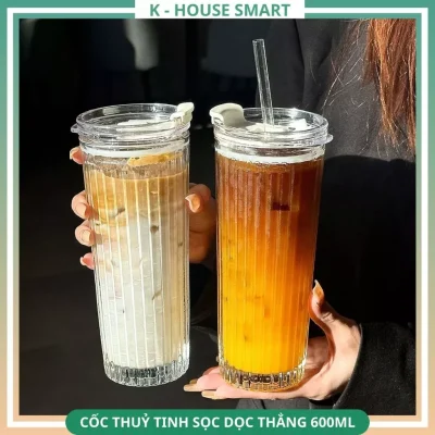 Cốc thuỷ tinh sọc dọc thẳng cao cấp K- House Smart