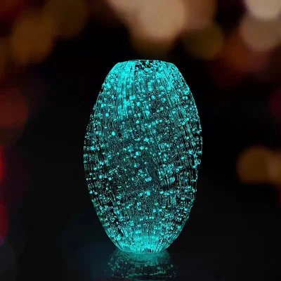 Bình hoa xoắn hiện đại trong suốt phát quang trong bóng tối decor nhà cửa K- House Smart