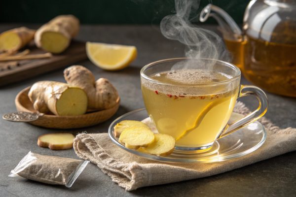 Trà gừng làm ấm bụng vào buổi sáng