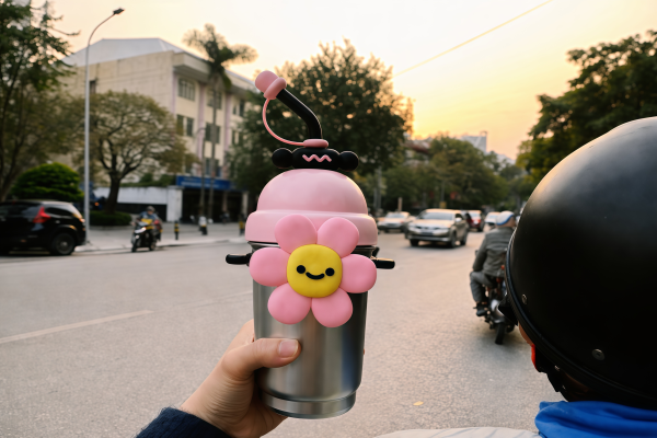 Bình giữ nhiệt bông hoa cute K- House Smart